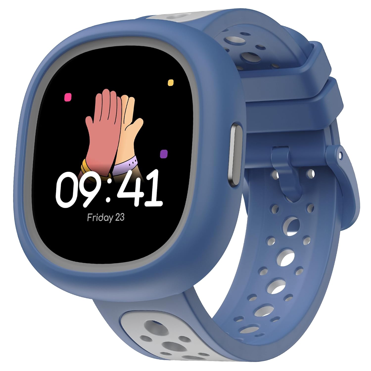 Noise Junior Champ 3 Smart Watch for Kids Arctic Storm | 3-in-1 Look with 2 Switchable Bumpers, in-Built Learning Hub, Habit Builder, Exam & School Mode, SOS, 100+ Cloud Faces, Parental Control