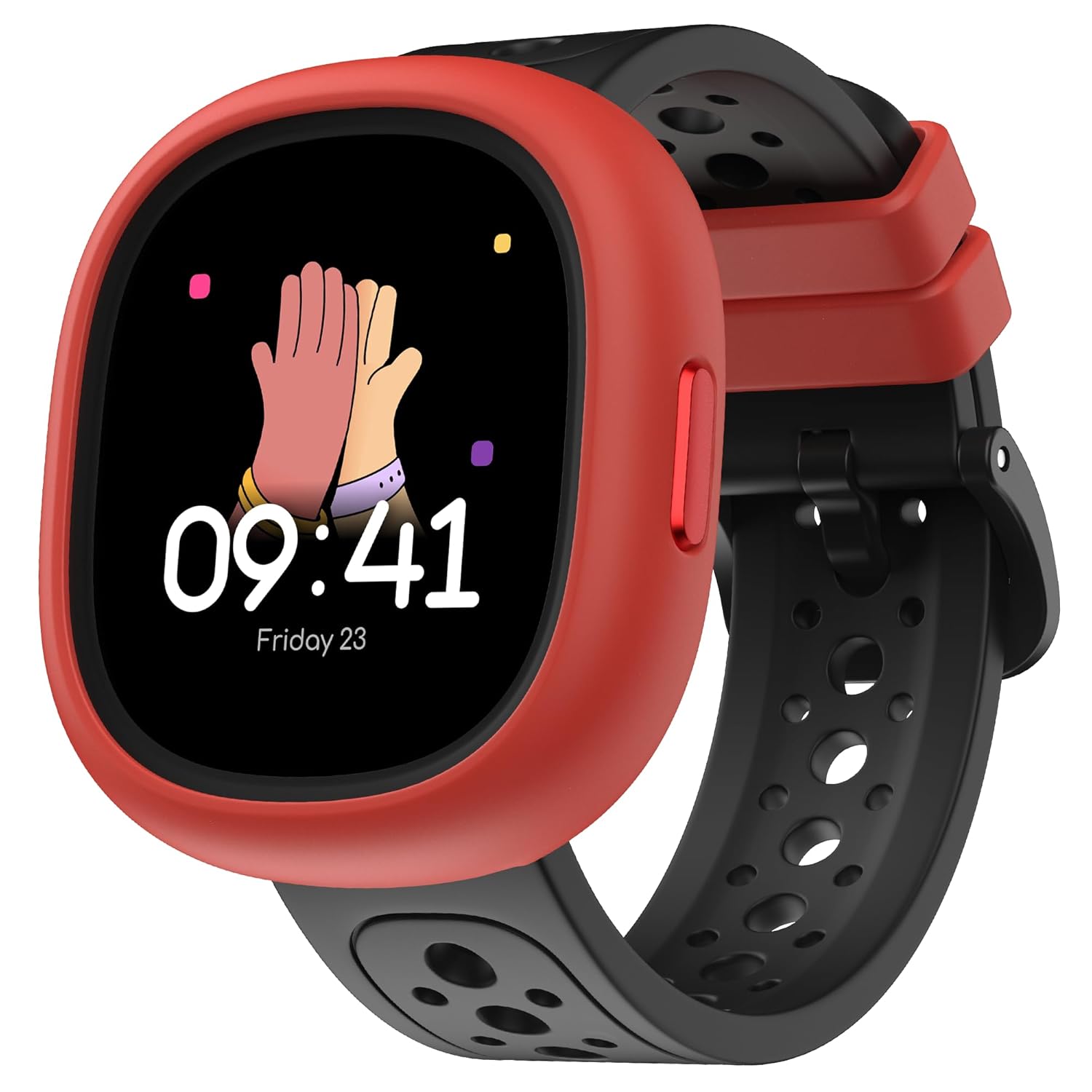 Noise Junior Champ 3 Smart Watch for Kids Black Blaze | 3-in-1 Look with 2 Switchable Bumpers, in-Built Learning Hub, Habit Builder, Exam & School Mode, SOS, 100+ Cloud Faces, Parental Control
