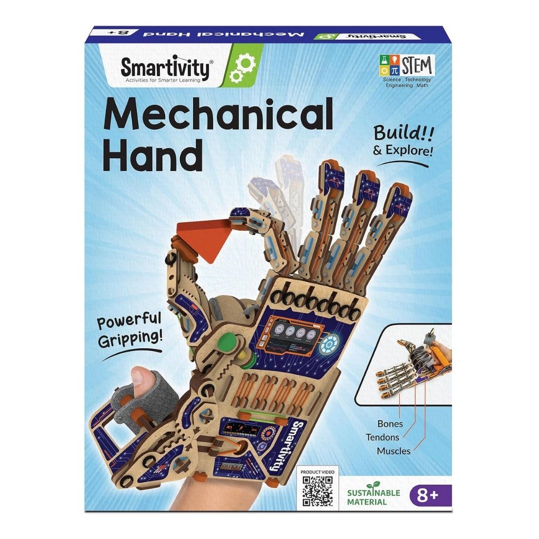 Smartivity Robotic Mechanical Hand STEM Toy for Kids Ages 8-14 | DIY Science and Engineering Kit with Moving Fingers | Superhero-Inspired Educational DIY Toy and Birthday Gift for Boys and Girls