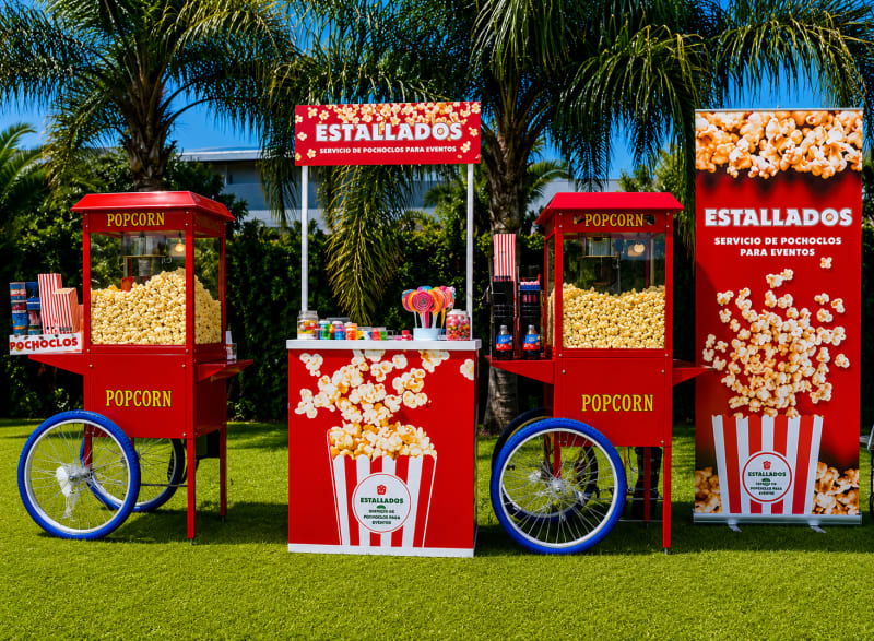 Carrito de pochoclos para eventos de Estallados
