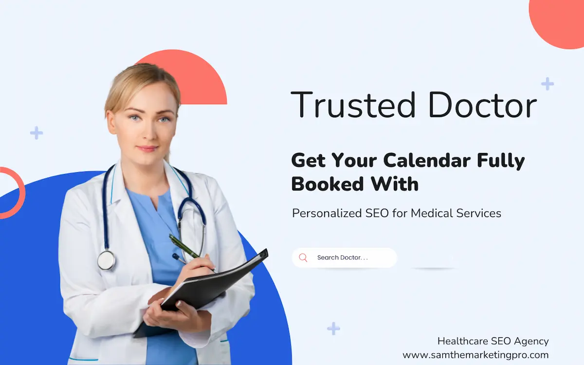 Blue & Orange Modern Medical Clinic Desktop Prototype
