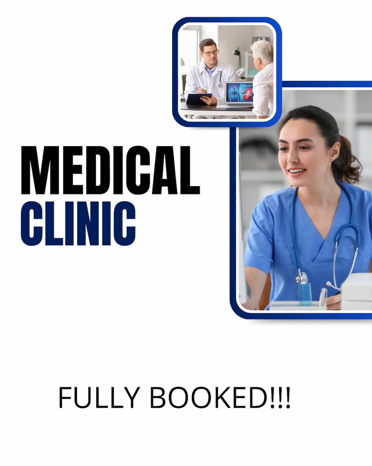 Blue and White Modern Medical Clinic Instagram Post (1)