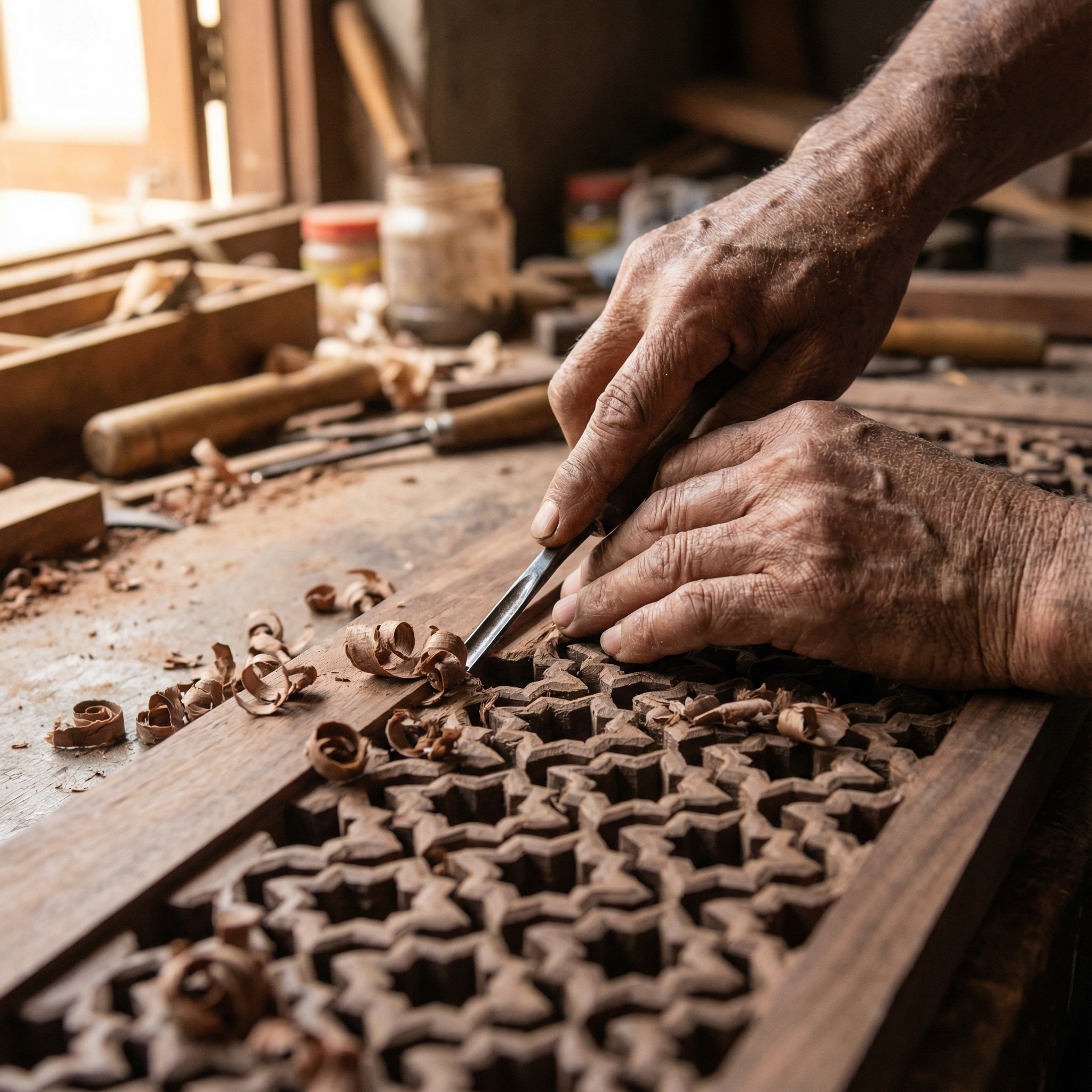 Hand-carved in Patan