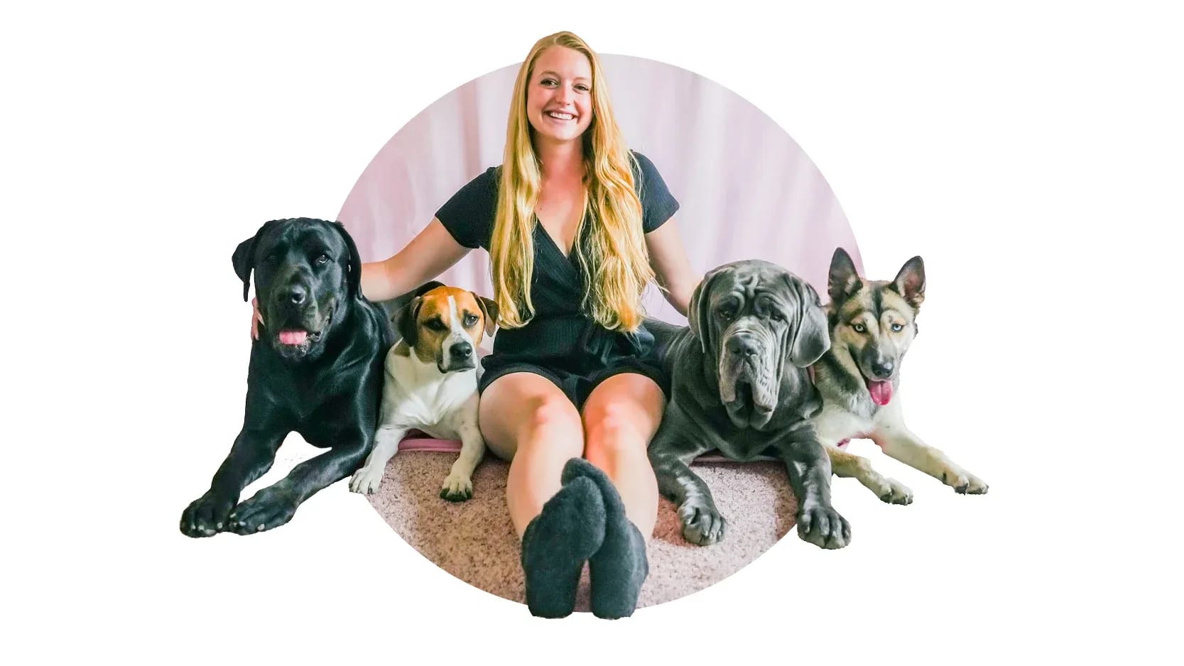 Mazda owner and her dogs