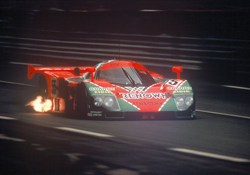 Mazda 787B on a racetrack
