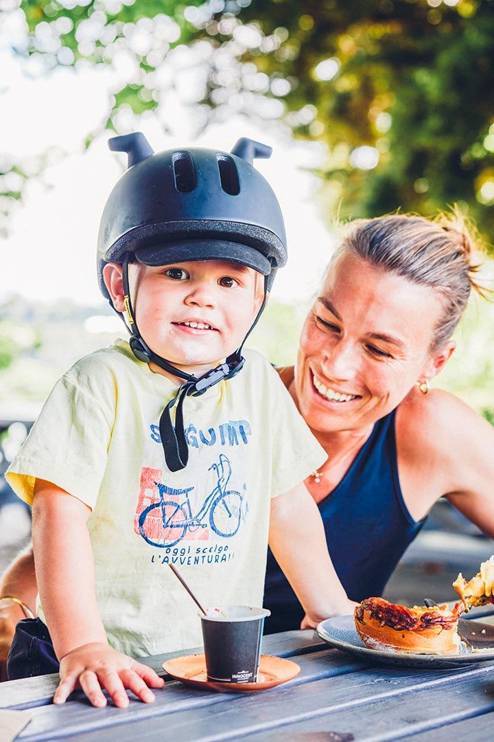 Mazda NZ rowing ambassador Lucy Spoors with her son