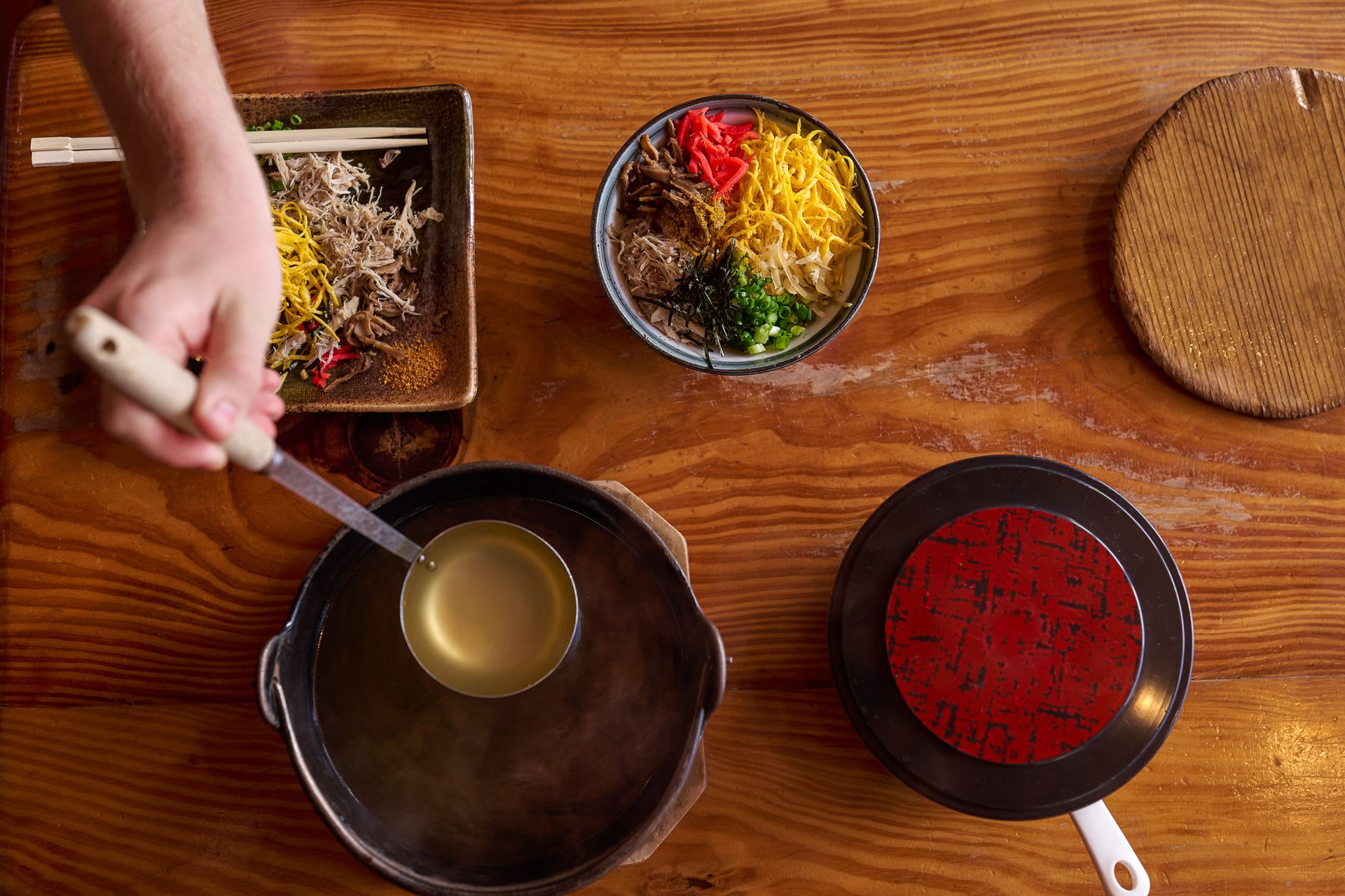Selection of local cuisine dishes from a restaurant in Japan's Amami Oshima region