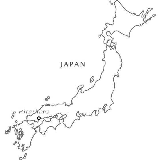 Simple map of Japan