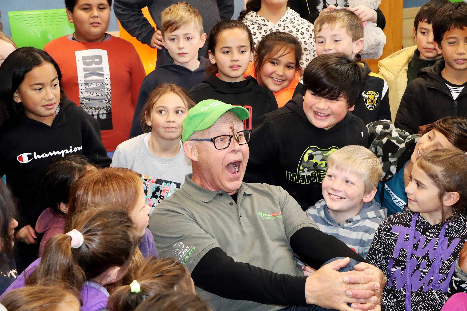 Waitara East School students participating in the Mazda TREEmemdous programme