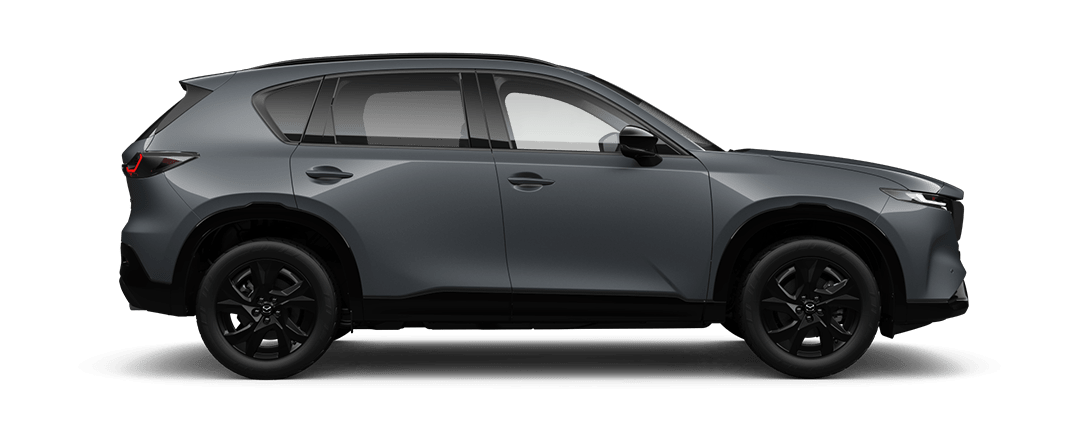 Side View of a Mazda CX-5 SUV in Polymetal Grey Metallic