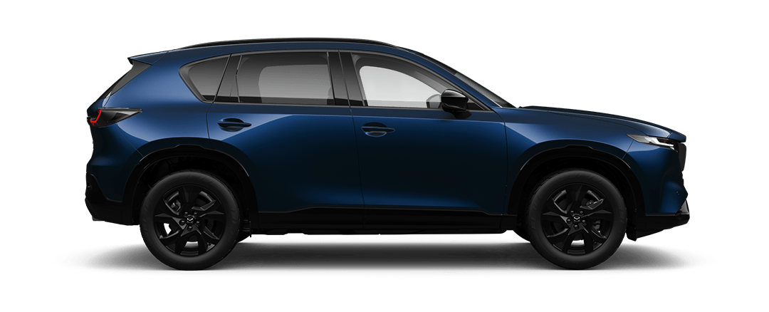 Side View of a Mazda CX-5 SUV in Navy Blue Mica