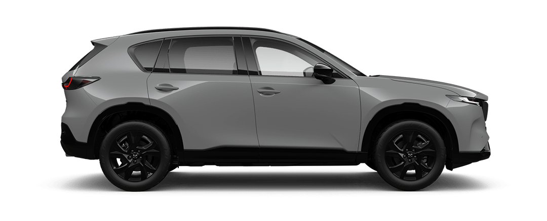 Side View of a Mazda CX-5 SUV in Aero Grey Metallic