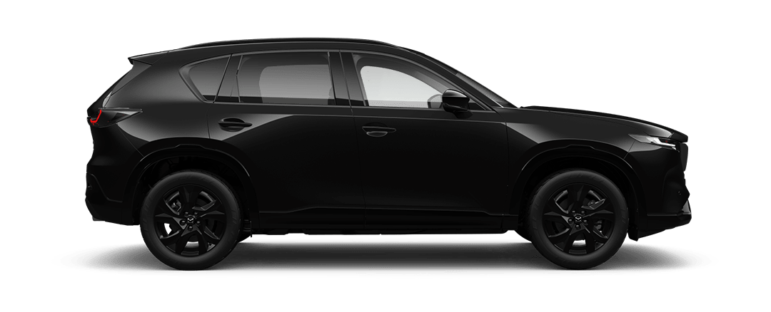 Side View of a Mazda CX-5 SUV in Jet Black Mica