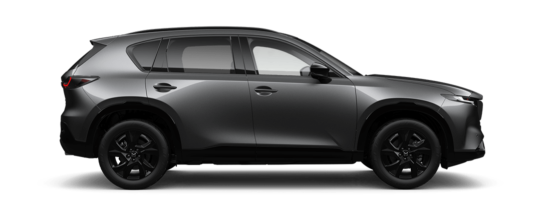 Side View of a Mazda CX-5 SUV in Machine Grey Metallic