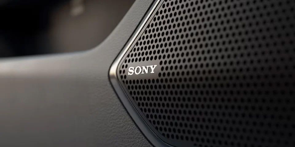 Close up of one of 14 Sony speakers inside the all-electric Mazda 6e hatchback