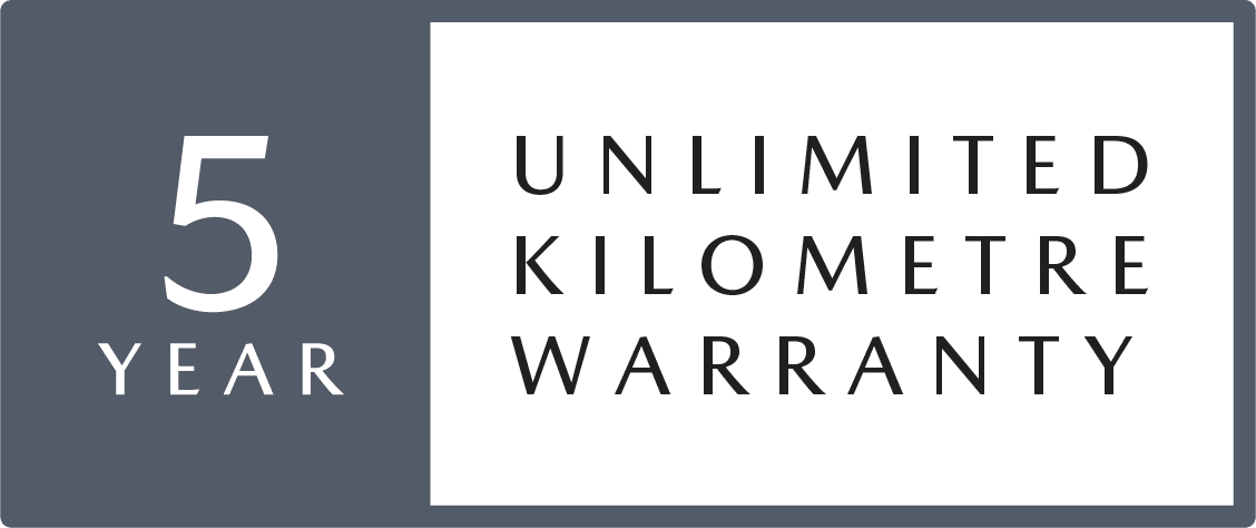 Mazda 5 year unlimited km warranty logo