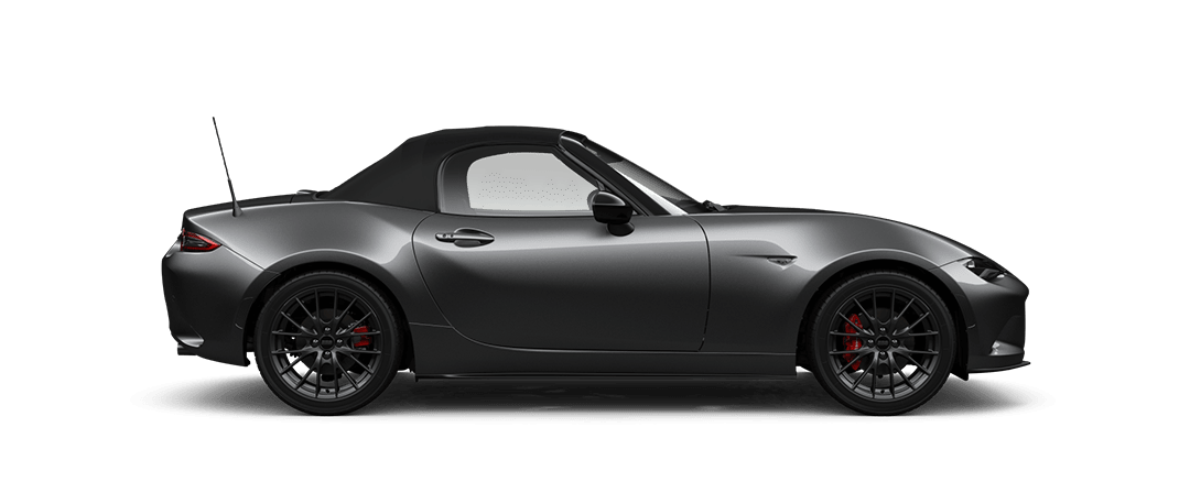 Side view of a Machine Grey Mazda MX-5 Roadster Takami
