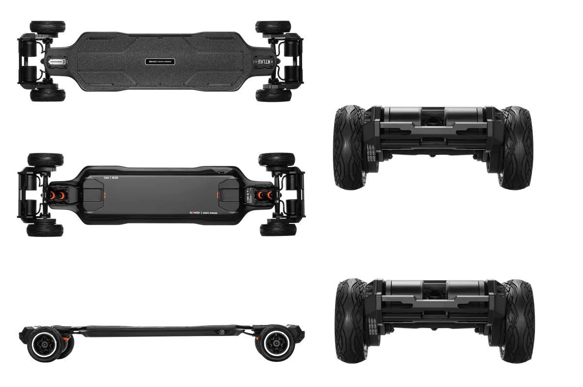 Exway Atlas Pro 4WD, drivetrain detail