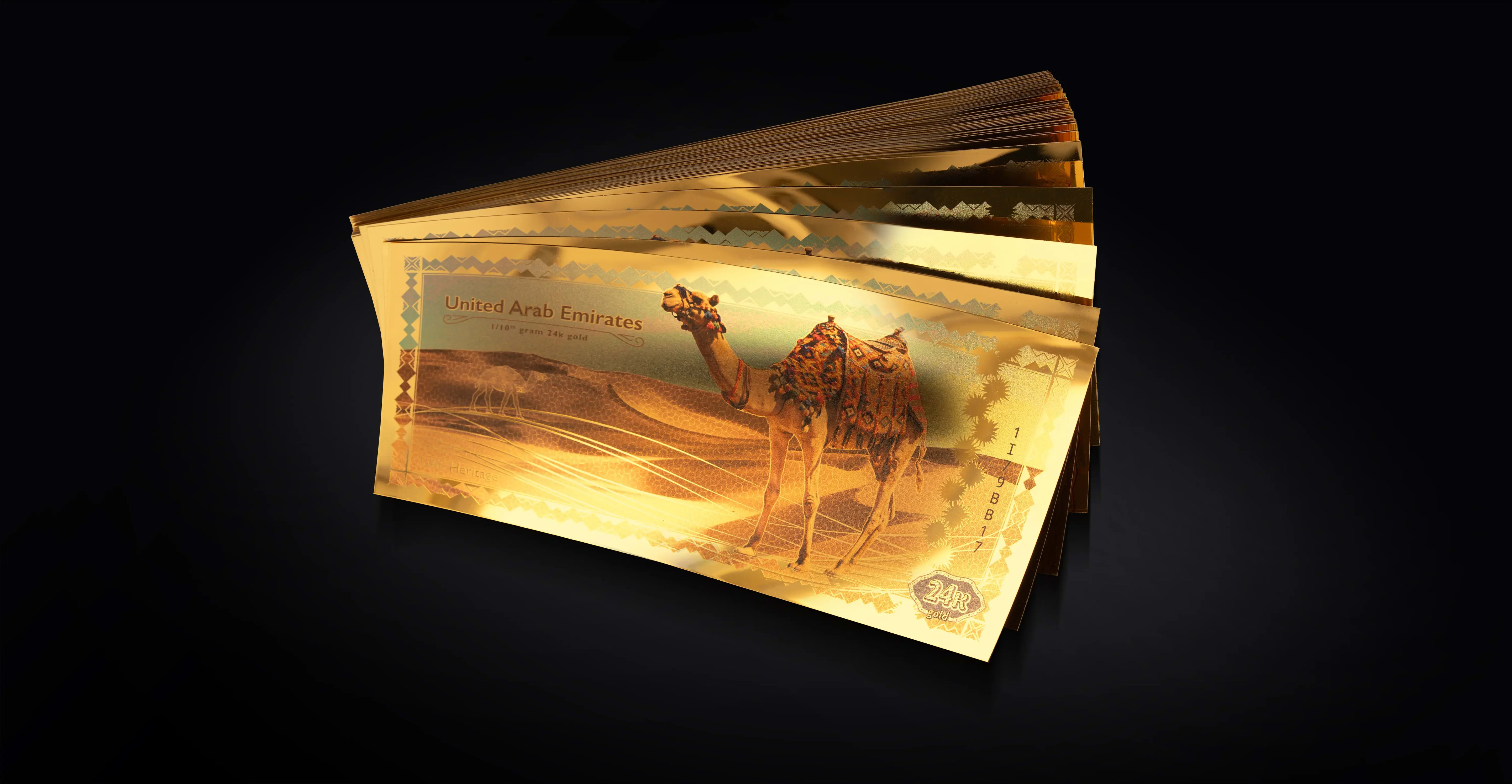 Dubai's First 24K Gold Note, created by Rahul V. Sagar