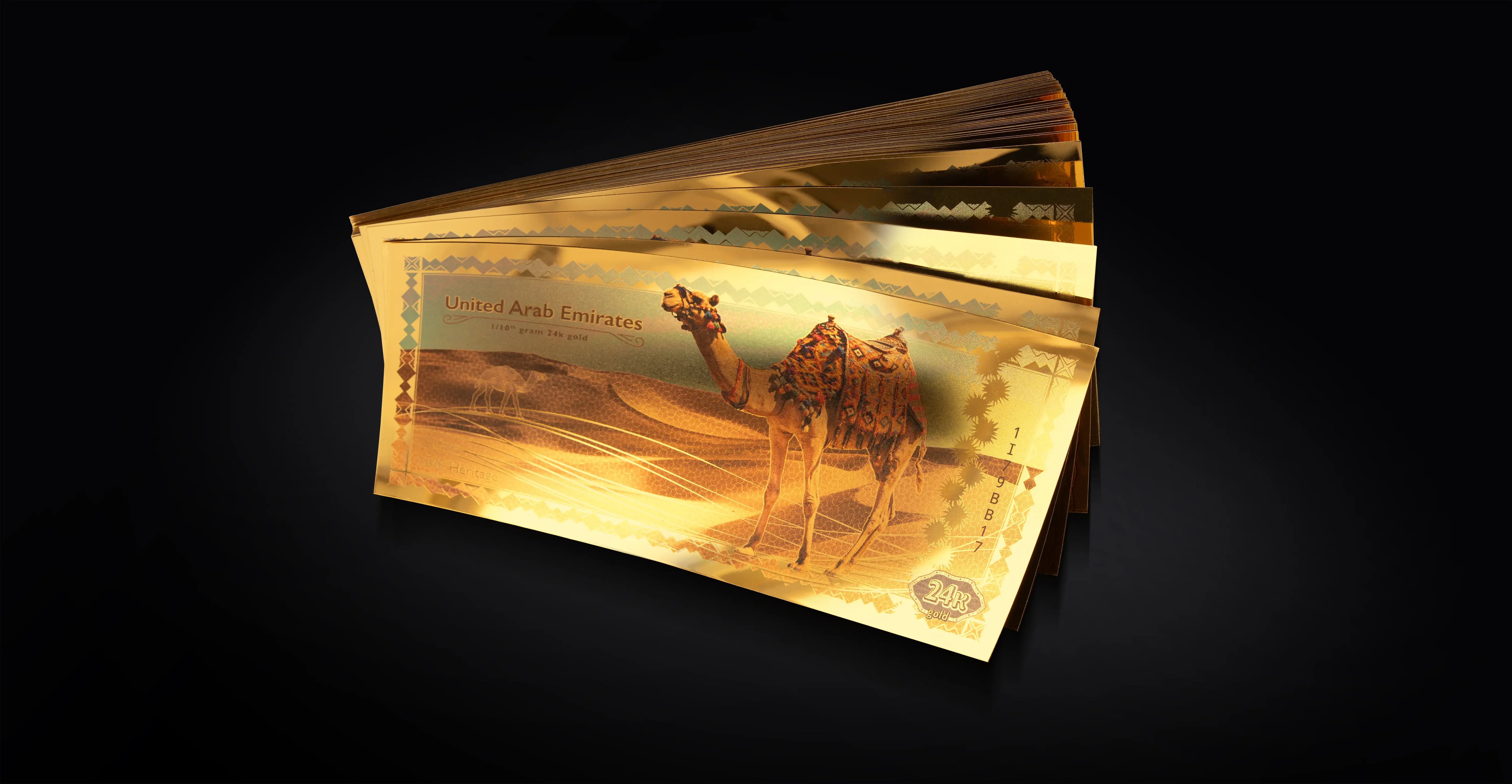 DIAN 24K Gold Note Souvenir Dubai