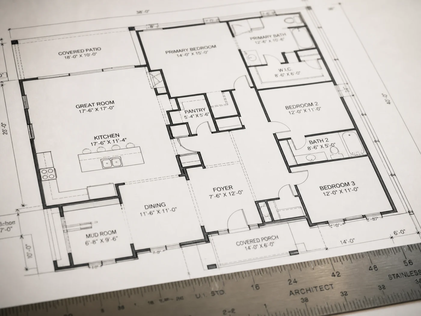 The Sausalito detailed floor plan blueprint layout