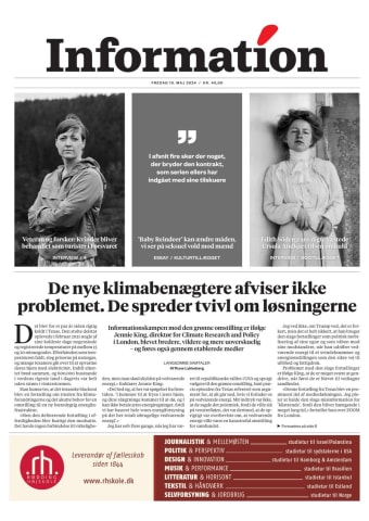 Avisens forside: Fredag 10. maj 2024