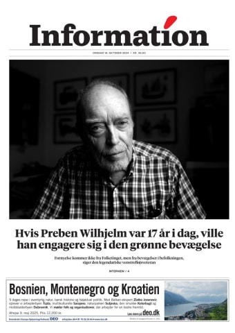 Avisens forside: Onsdag 16. oktober 2024