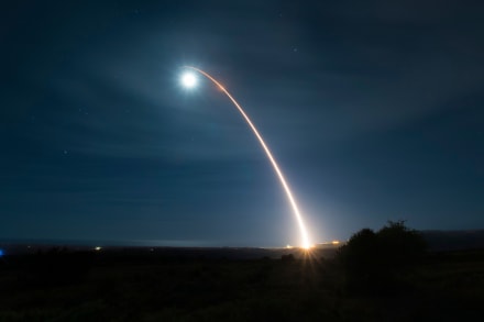 Test af et af USA’s Minuteman-missiler, der kan bære atomsprænghoveder. Da deres placeringer er velkendte, holdes de i højt beredskab – noget, der gør dem særligt sårbare over for uheld.
