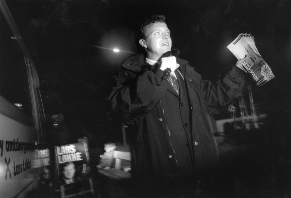 Lars Løkke Rasmussen var i en årrække amtsborgmester i Frederiksborg Amt. Her under en valgkamp i november 1997.