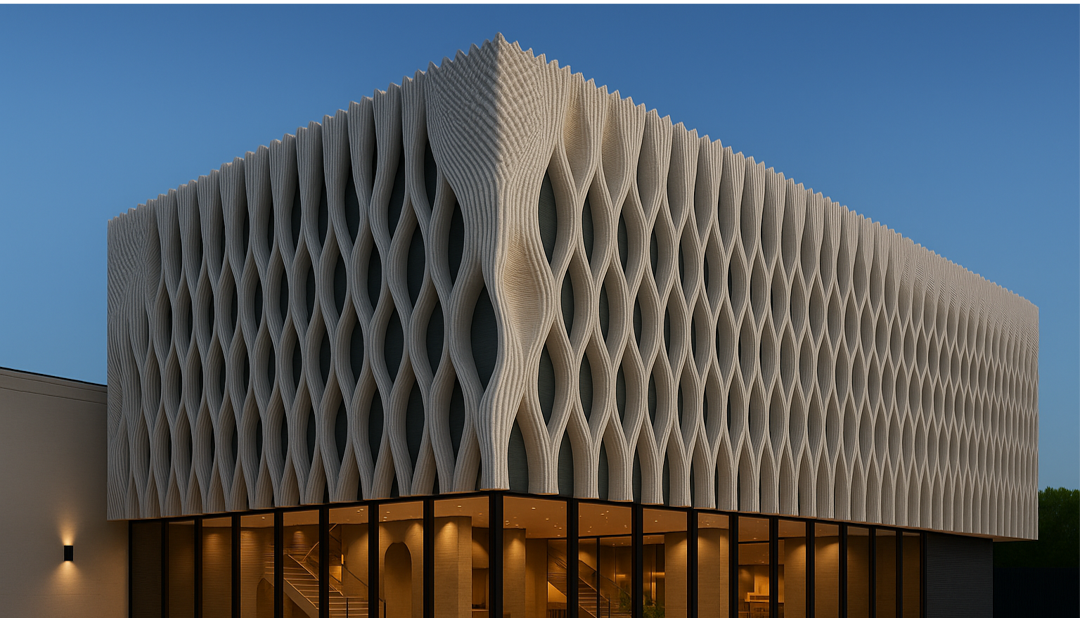 Transforming Facades with Zavhy’s Fiber-Reinforced 3D Concrete Printing