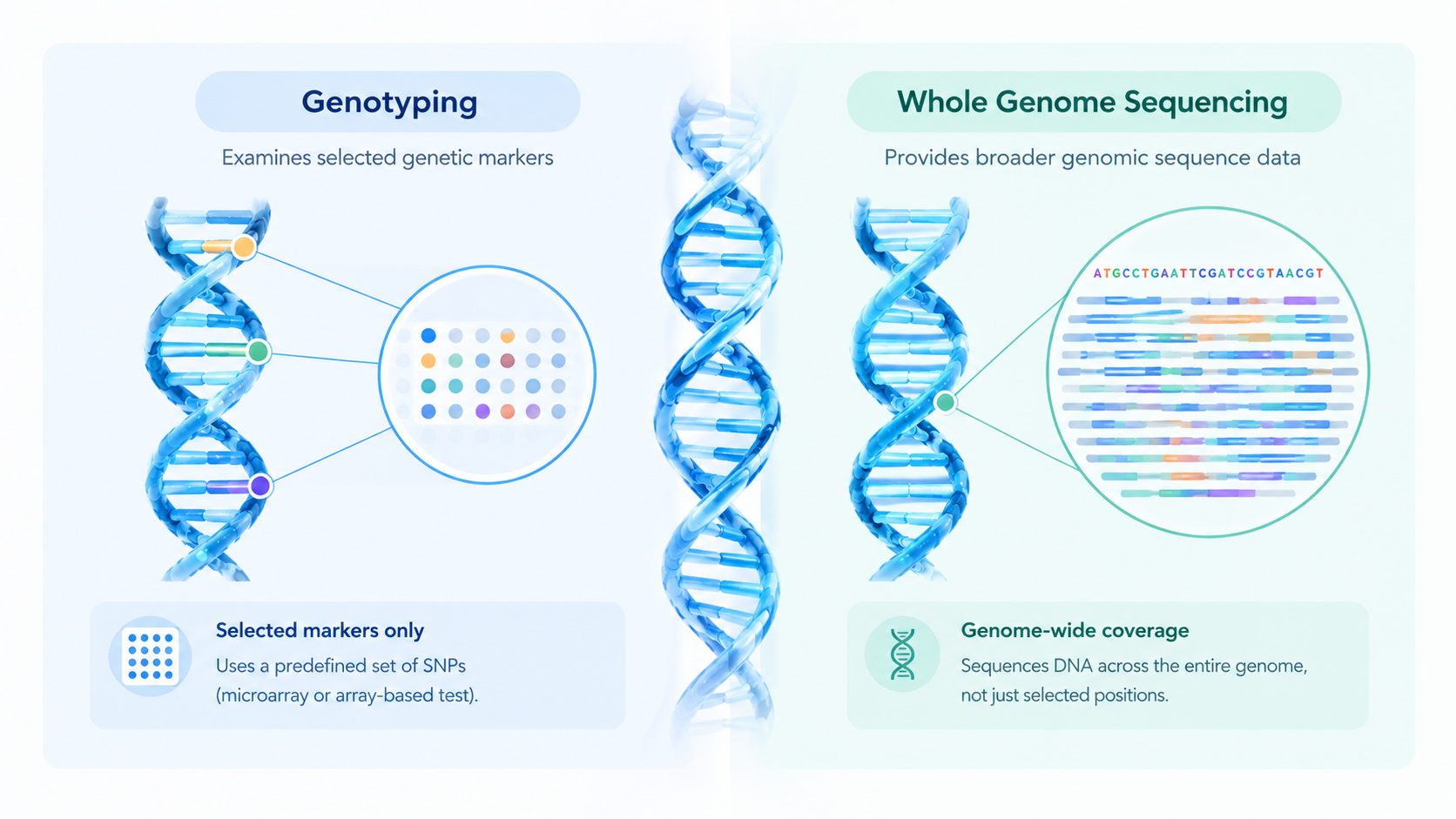 Comparison of SNP genotyping and whole genome sequencing