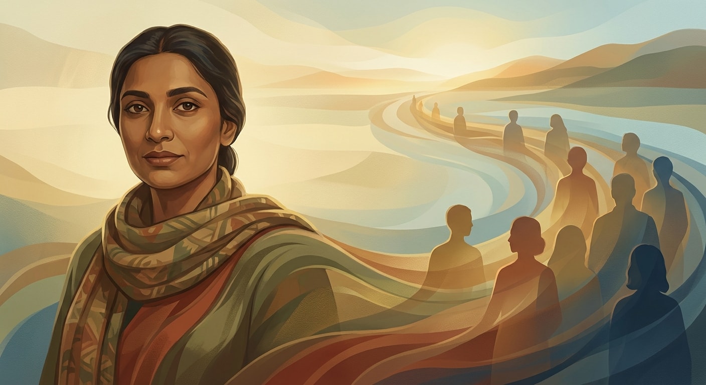 Visual representation of South Asian genetic origins and ancient migrations