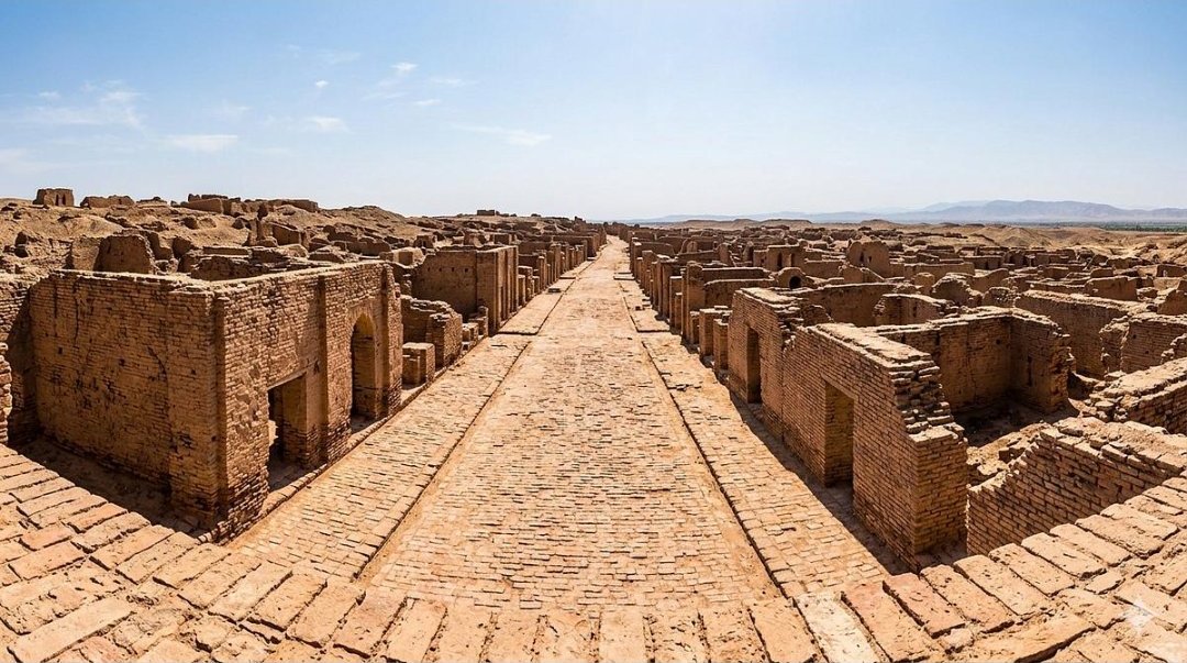 Figure 5. Mud-brick ruins of an oasis town in Central Asia.