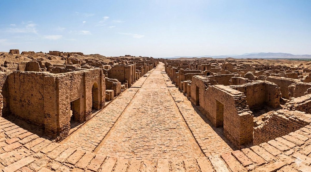 Figure 7. Mud-brick ruins of an oasis town in Central Asia.