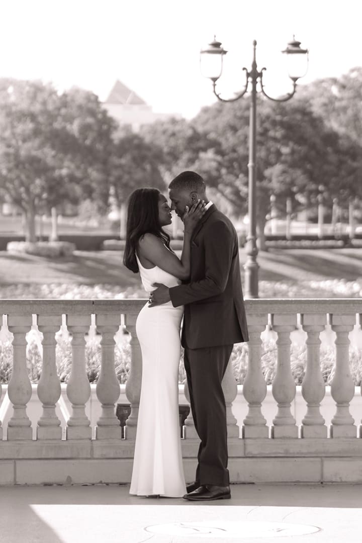 Married couple first kiss stjias