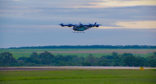 Eve Air Mobility's full-scale eVTOL prototype completes maiden flight in Brazil.