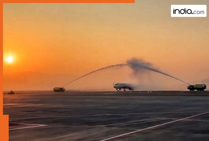 Navi Mumbai International Airport Opens: First IndiGo Flight Receives Water Salute