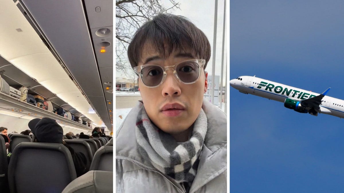 Frontier flight delayed by dog incident; passengers asked to identify owner.