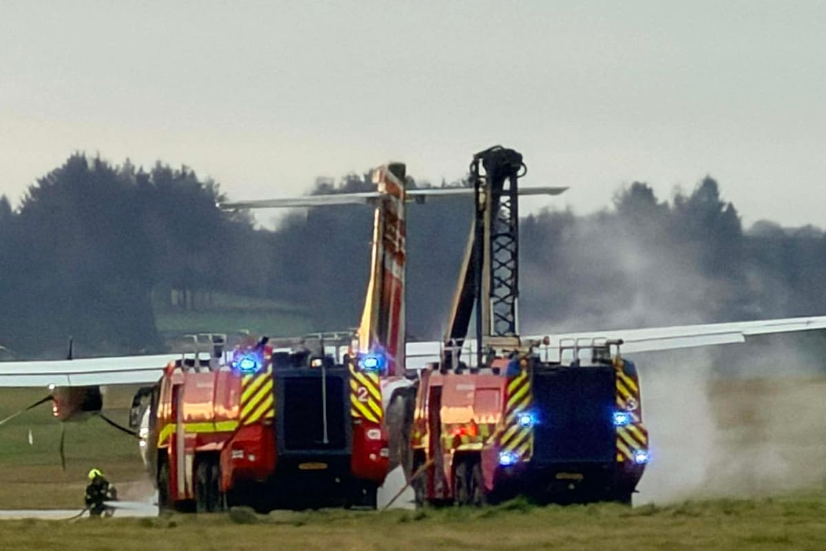 Loganair ATR 72 Suffers Blown Tyre, Sparking Emergency Response at Aberdeen Airport
