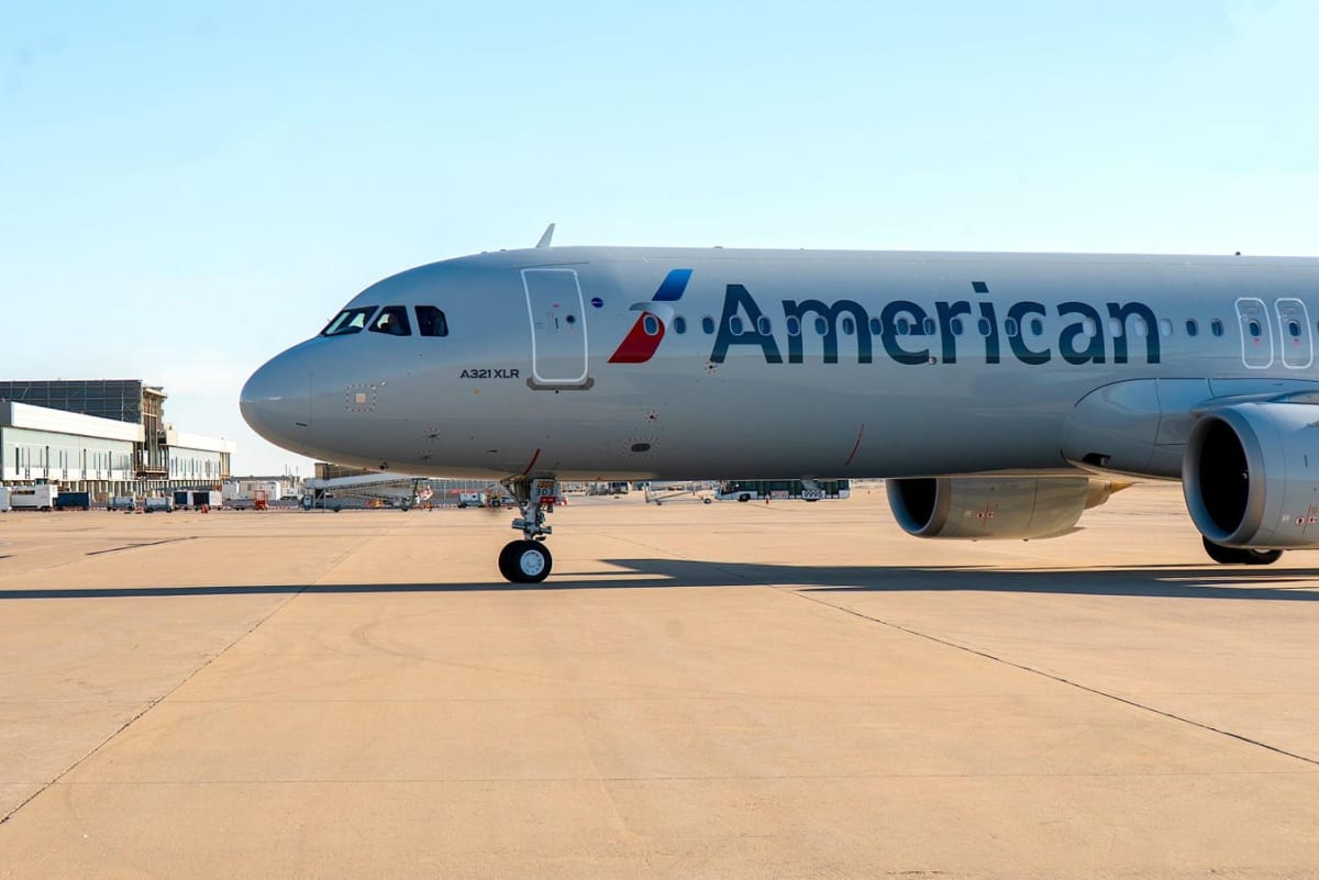 American Airlines' new Airbus A321XLR arrives at JFK, set for premium transcon