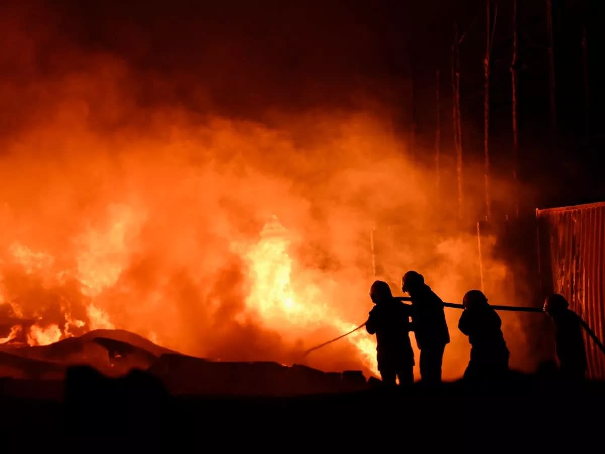 Huge explosion near airport injures 15 and grounds flights