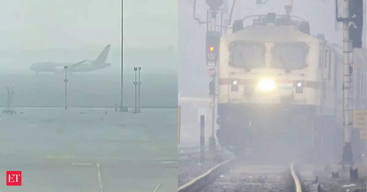 Dense fog severely disrupts Delhi-NCR air traffic, causing major flight delays.
