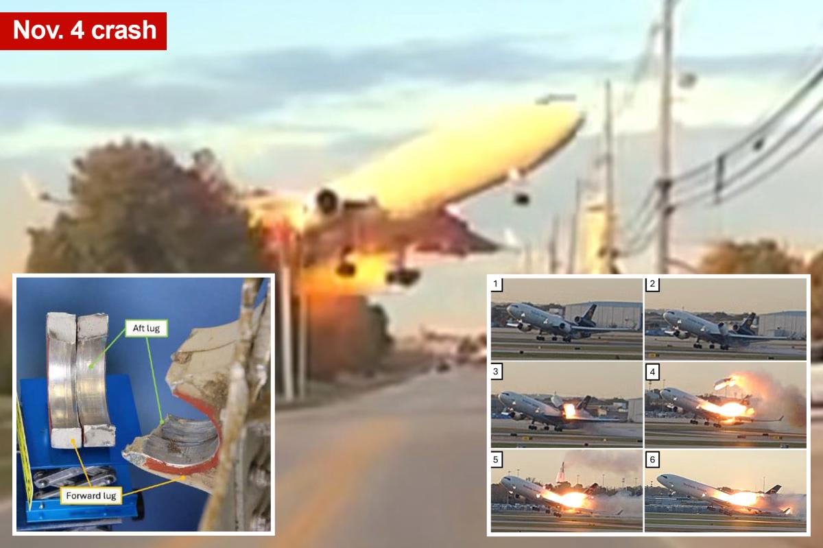 New photos of UPS MD-11 jet crash show engine fly off, as NTSB finds aging plane had ‘fatigue cracks’