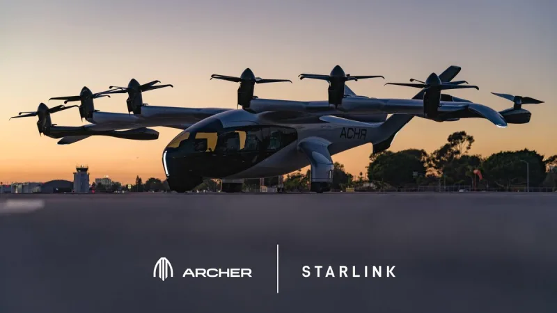 Archer Aviation Taps Starlink for In-Flight Wi-Fi on Midnight Air Taxis