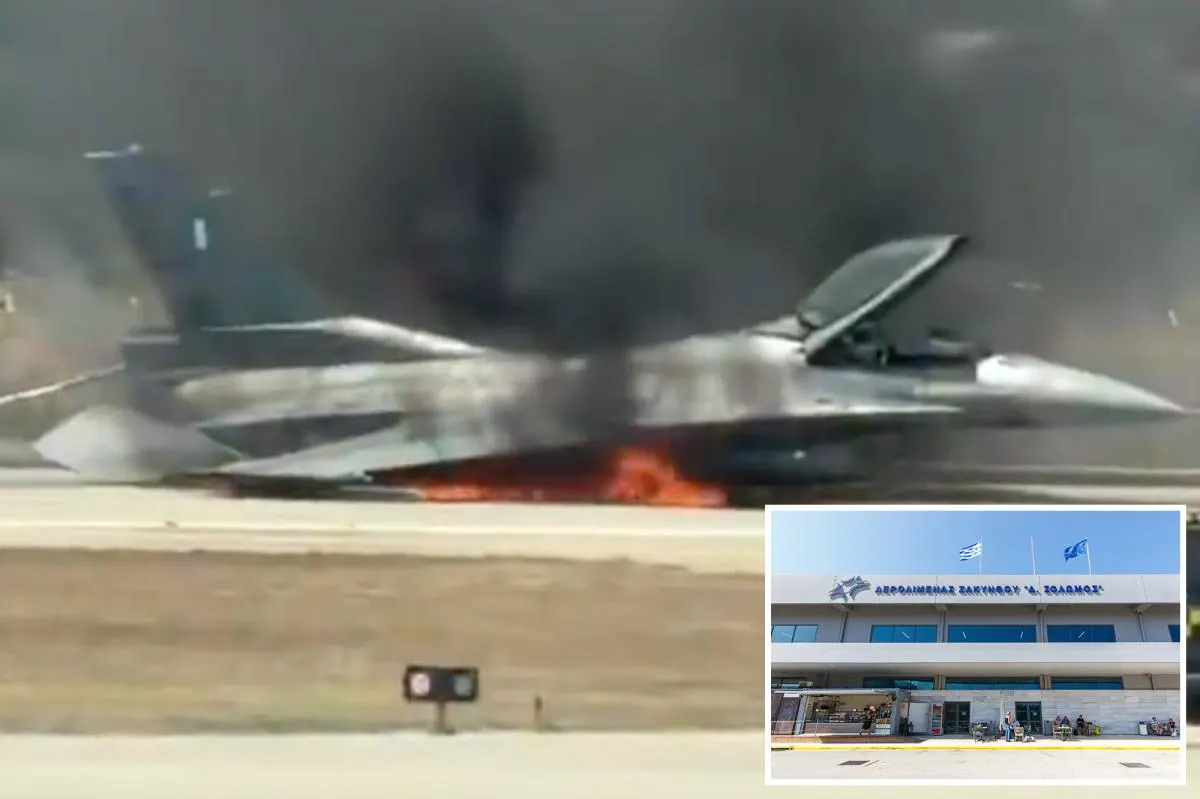 Hellenic Air Force F-16 Crashes at Zakynthos Airport