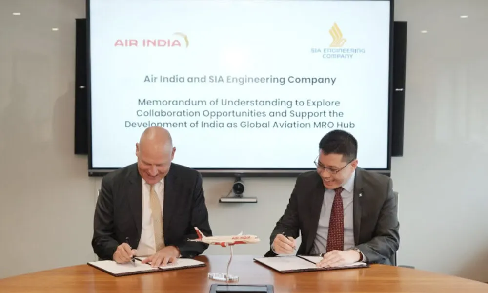 Air India, SIAEC Sign MRO MoU for Indian Aviation Hub