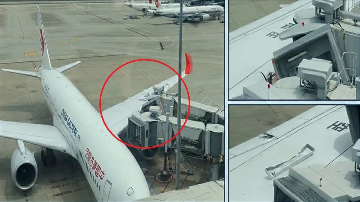 China Eastern A350 Strikes Jet Bridge at Shanghai Hongqiao Airport