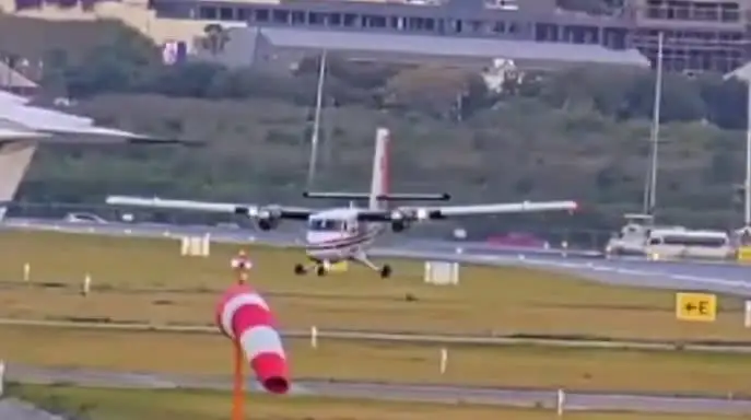 Winair Aircraft Veers Off Runway in St. Maarten Amid Wind Gust