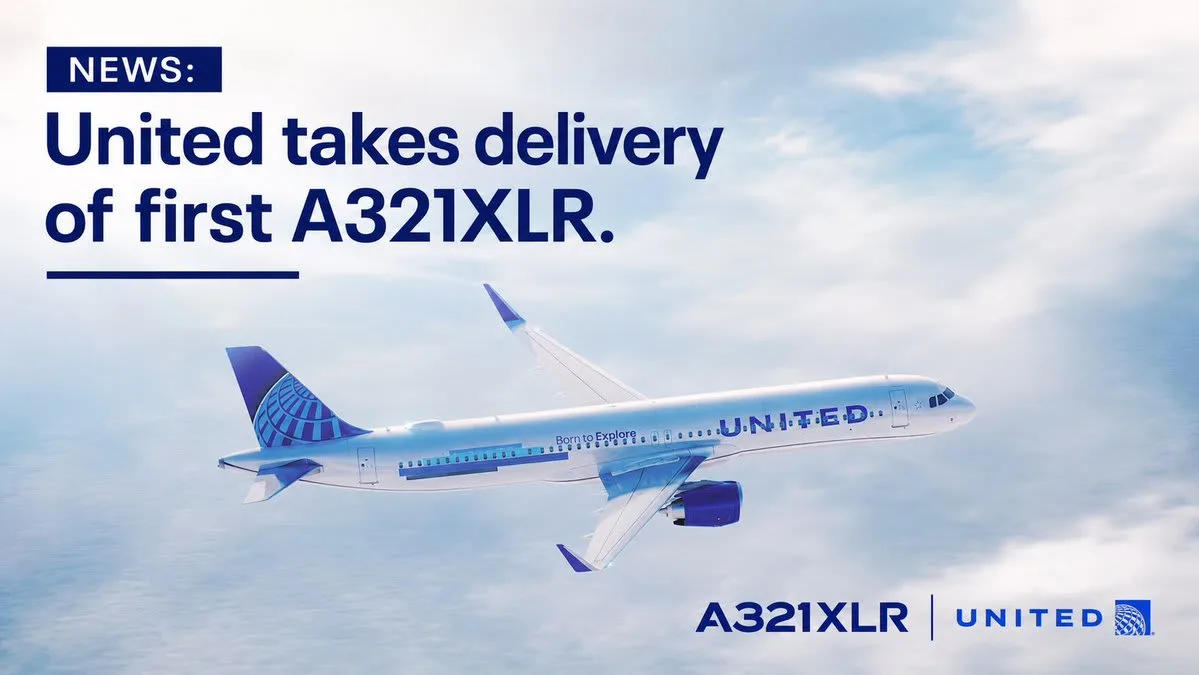 United Takes Delivery of First A321XLR for Fleet Modernization