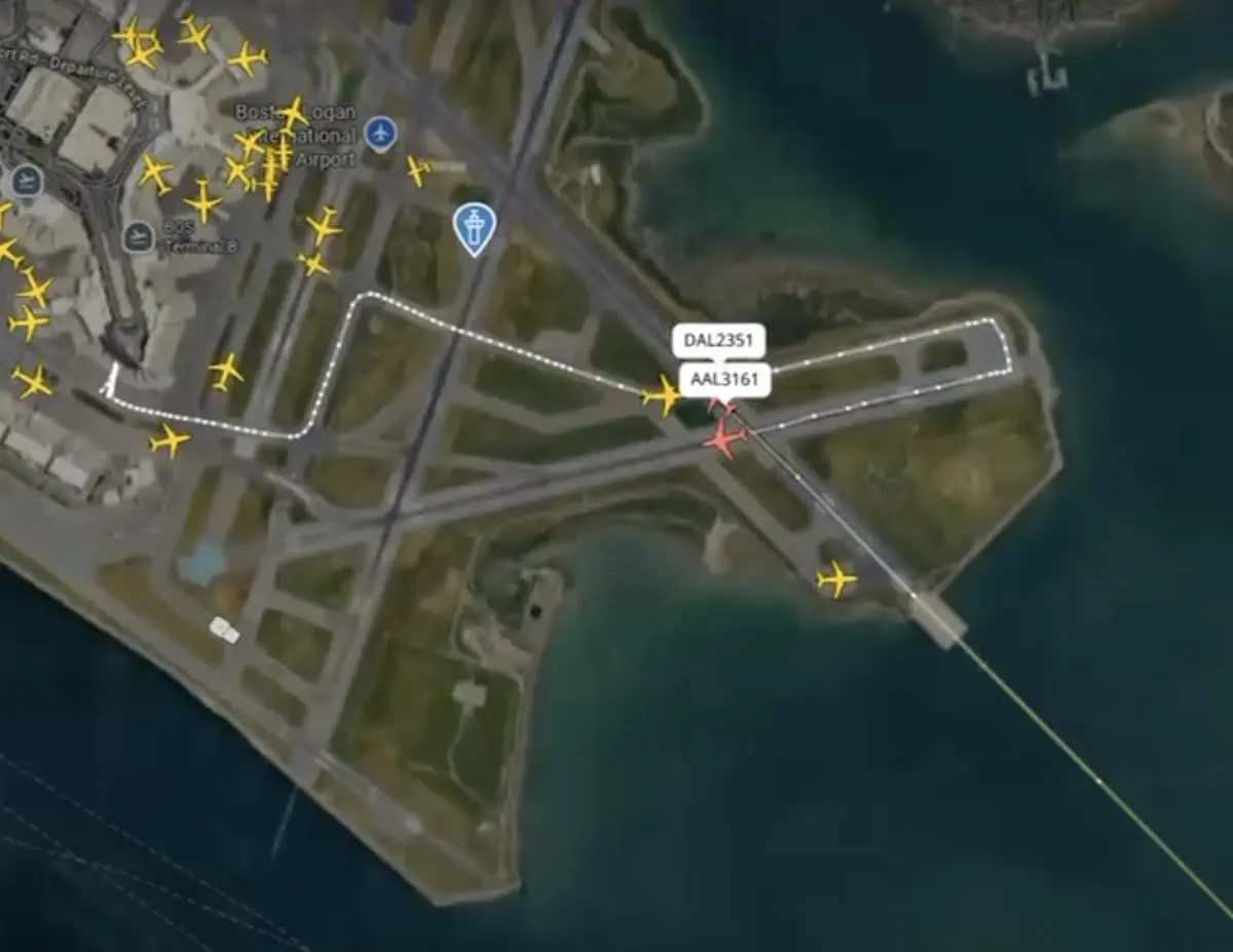 Boston Logan Runway Incursion: Delta and American Jets
